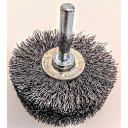Spazzola in Metallo Gomma 60x15mm Gambo 6mm Riparazione Pneumatici
