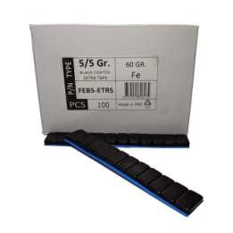 Italmatic FEB5-ETRS Barrette Adesive Nere Equilibratura Cerchi Lega